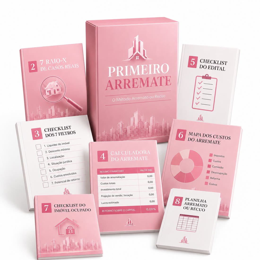 O material de apoio do LEILÃO PARA MULHERES: os 7 Raio-X e as 6 ferramentas
